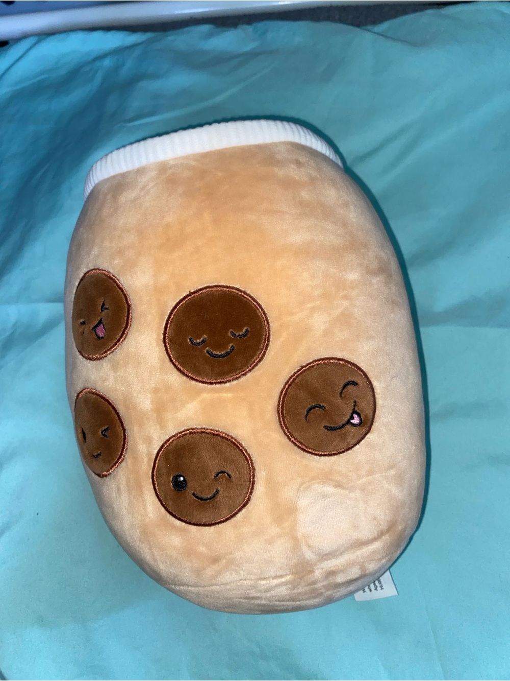 Brown boba tea plush